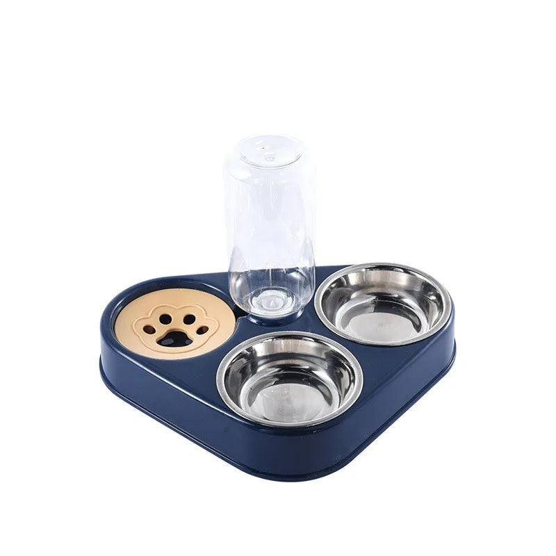 Pet Feeder Bowl With Water Bottle