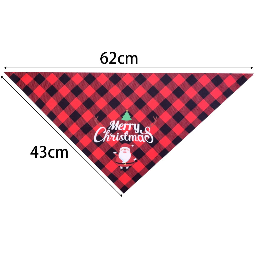 10/5/2/1PCS Pet Triangle Scarf For Large Dog Christmas Party