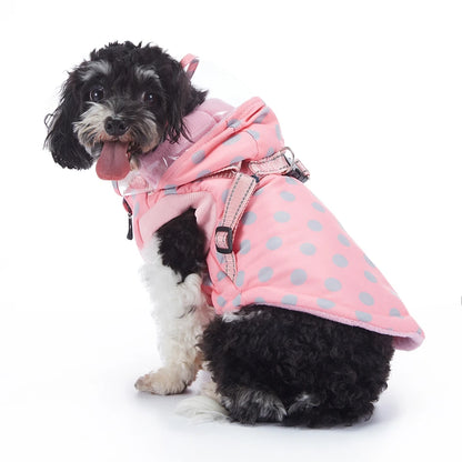 Hooded Jacket With Harness for Dog