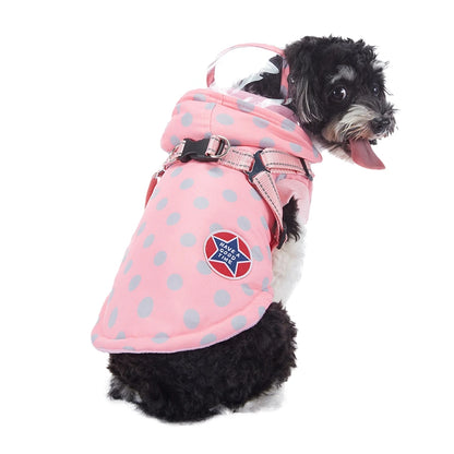 Hooded Jacket With Harness for Dog