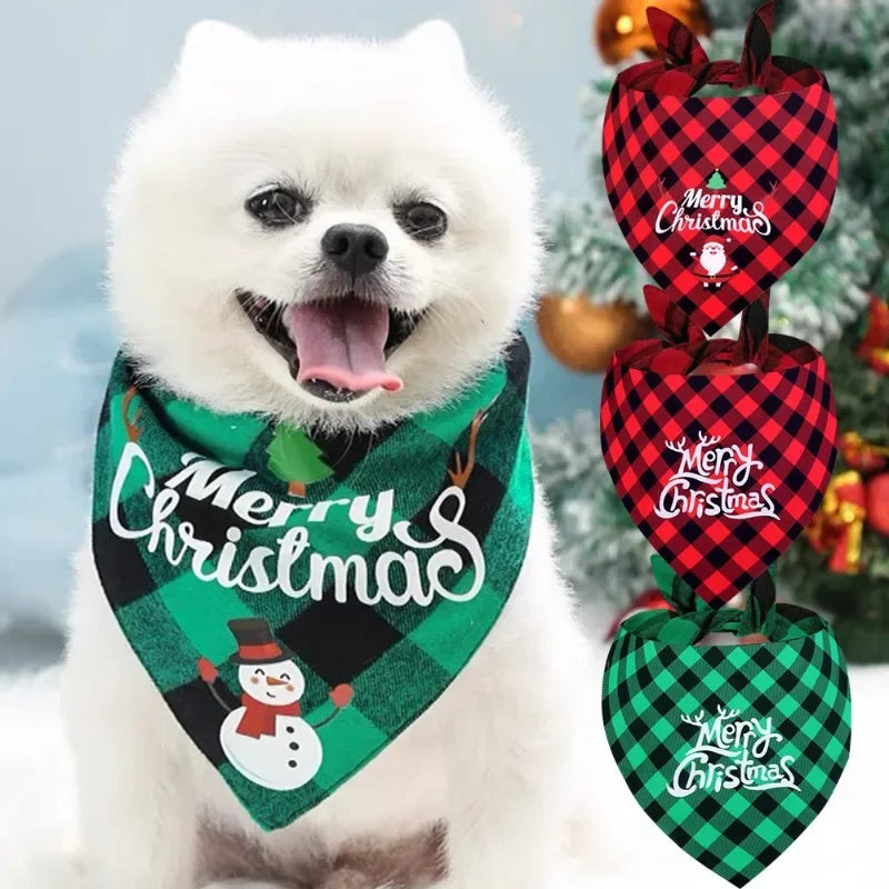 10/5/2/1PCS Pet Triangle Scarf For Large Dog Christmas Party