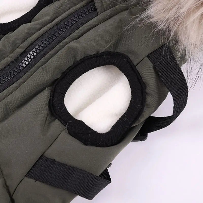 Waterproof Hooded Jacket With Harness for small Dog