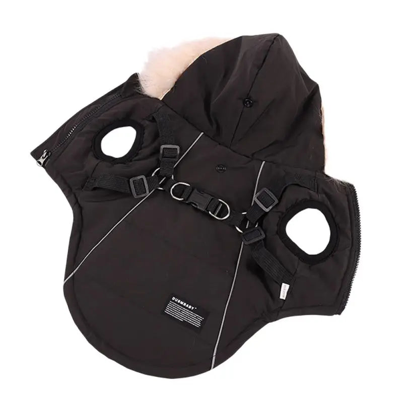 Waterproof Hooded Jacket With Harness for small Dog